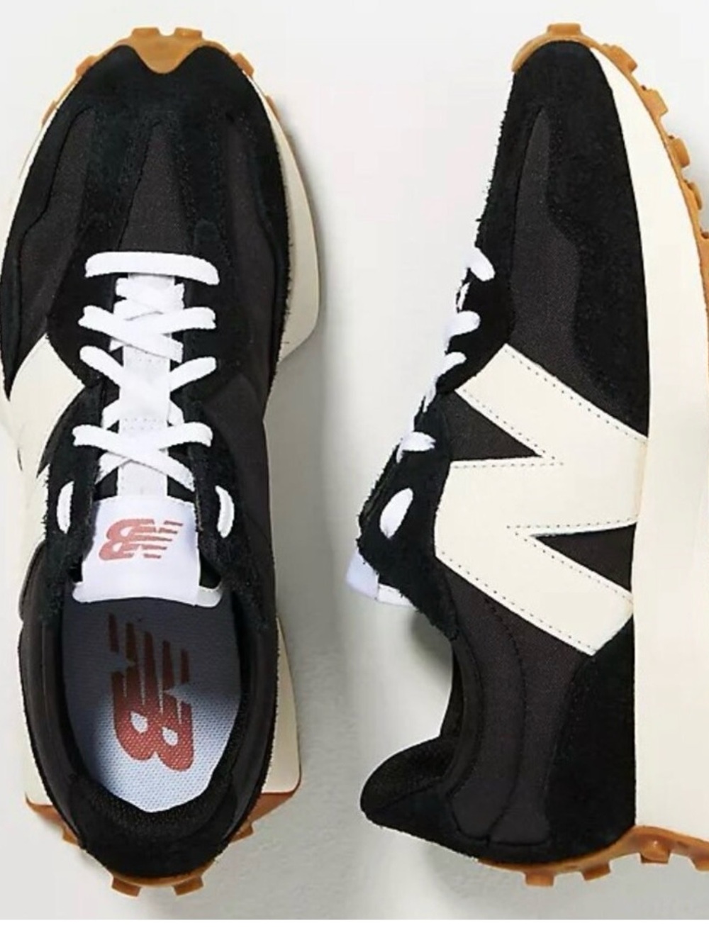 New Balance 327 Black and Cream Retro Shoes